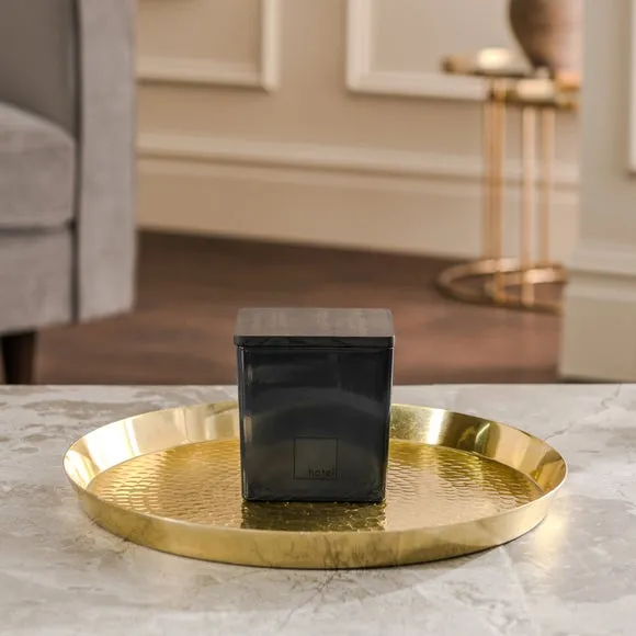 Square Multi Wick Candle - Black Glass