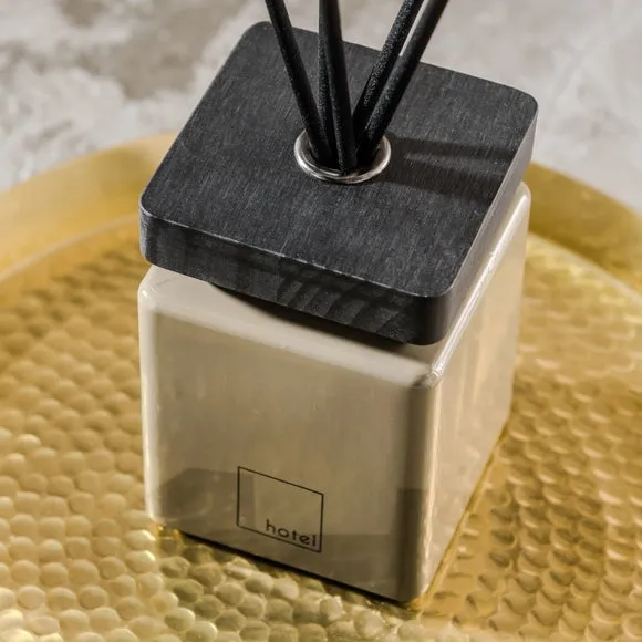 Square Reed Diffuser Dawn Scent - Pistachio Glass