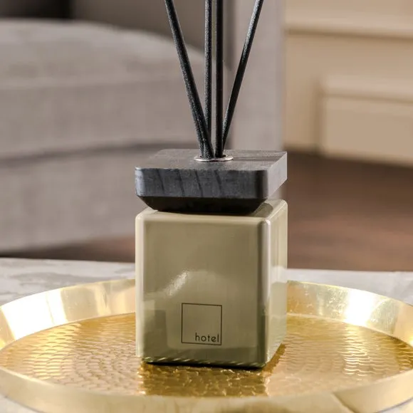 Square Reed Diffuser Dawn Scent - Pistachio Glass