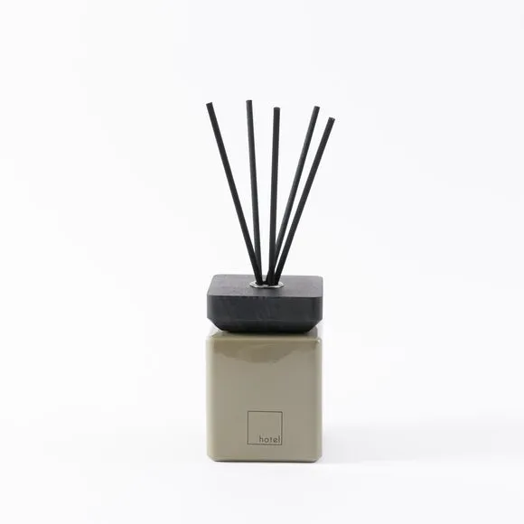 Square Reed Diffuser Dawn Scent - Pistachio Glass
