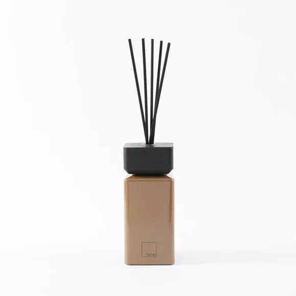 Square Reed Diffuser with Reeds - Brown Glass