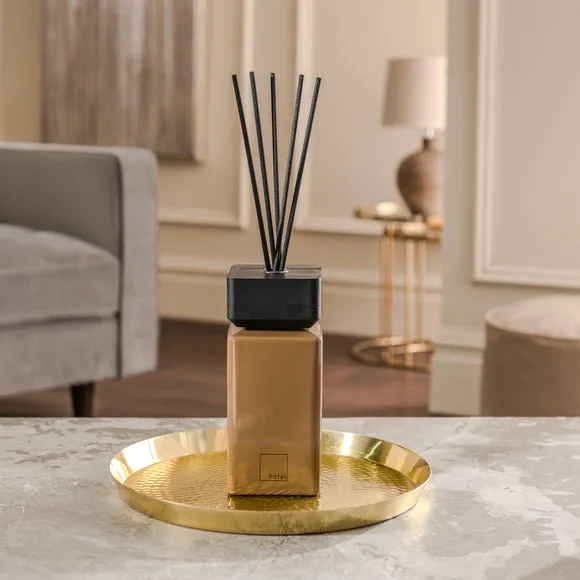 Square Reed Diffuser with Reeds - Brown Glass