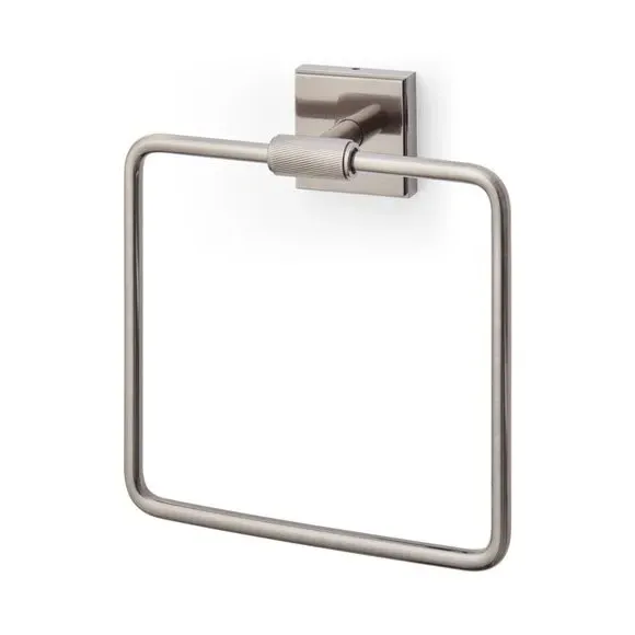 Square Towel Ring - Black Chrome, Metal