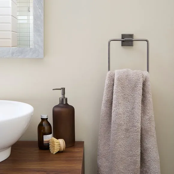 Square Towel Ring - Black Chrome, Metal image