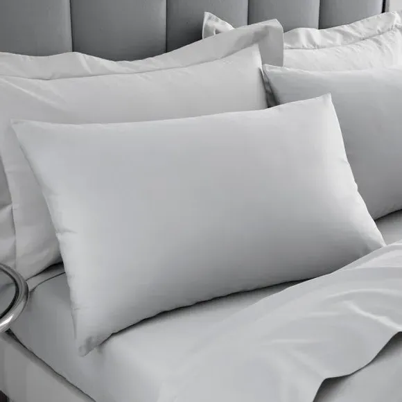 Standard Pillowcase Pair 230 Thread - Silver, Cotton