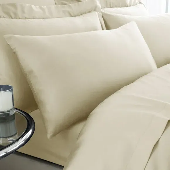 Standard Pillowcase Pair 230 Thread - White Sand, Cotton