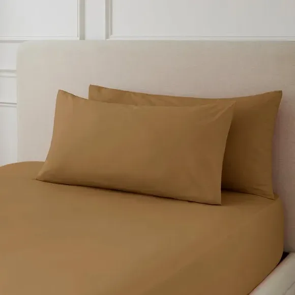 Standard Pillowcase Pair 230TC - Caramel, Cotton