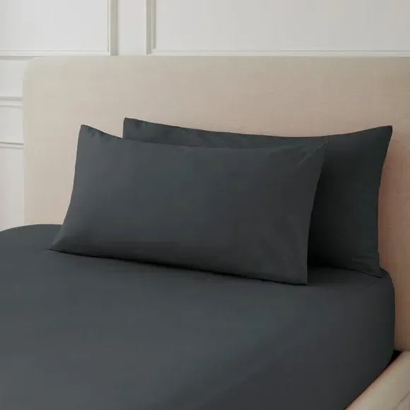 Standard Pillowcase Pair 230TC - Graphite, Cotton