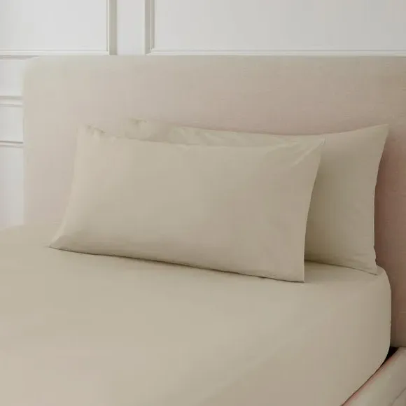 Standard Pillowcase Pair 230TC - Sand, Cotton