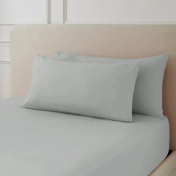 Standard Pillowcase Pair 230TC - Silver, Cotton