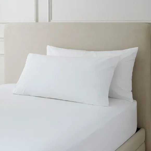 Standard Pillowcase Pair 230TC - White, Cotton