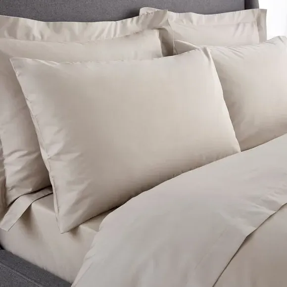 Standard Pillowcase Pair - Natural, Cotton Percale