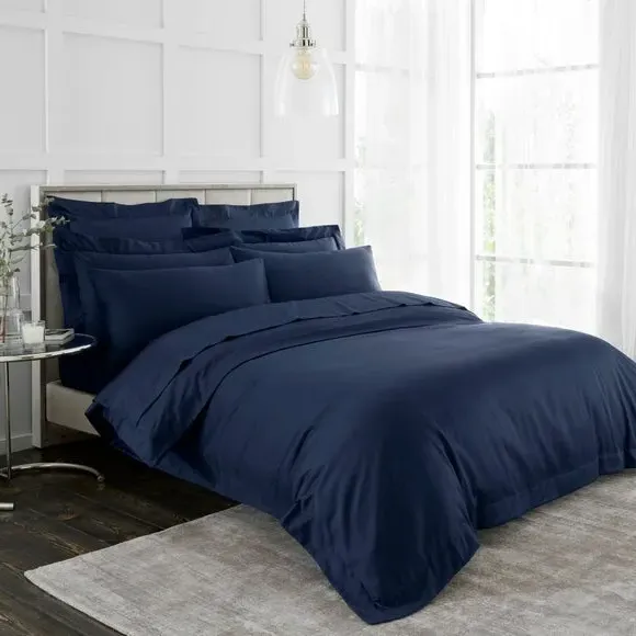 Standard Pillowcase Pair - Navy, Cotton Sateen