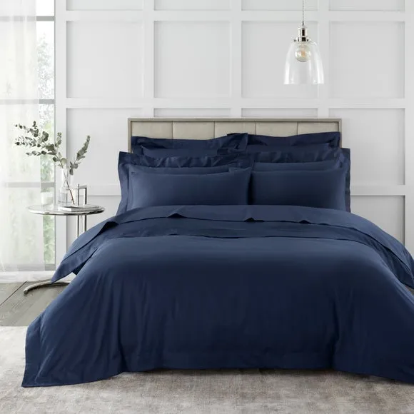 Standard Pillowcase Pair - Navy, Cotton Sateen