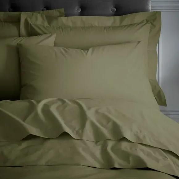 Standard Pillowcase Pair - Pistachio, Cotton Percale