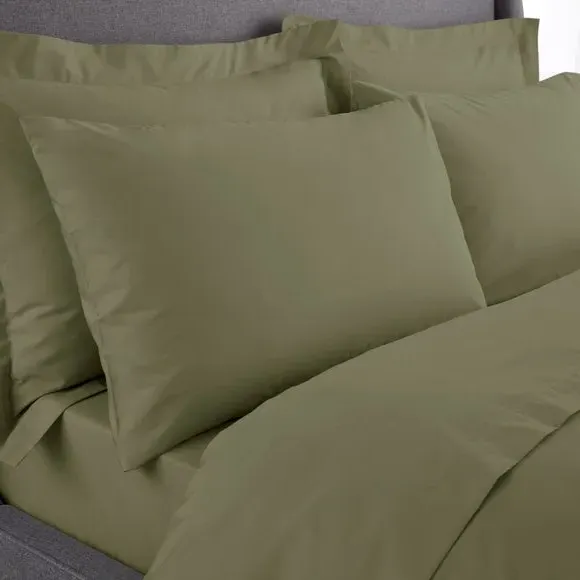 Standard Pillowcase Pair - Pistachio, Cotton Percale