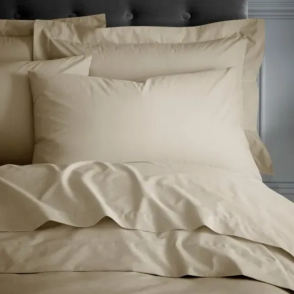 Standard Pillowcase Pair - Sand, Cotton Percale