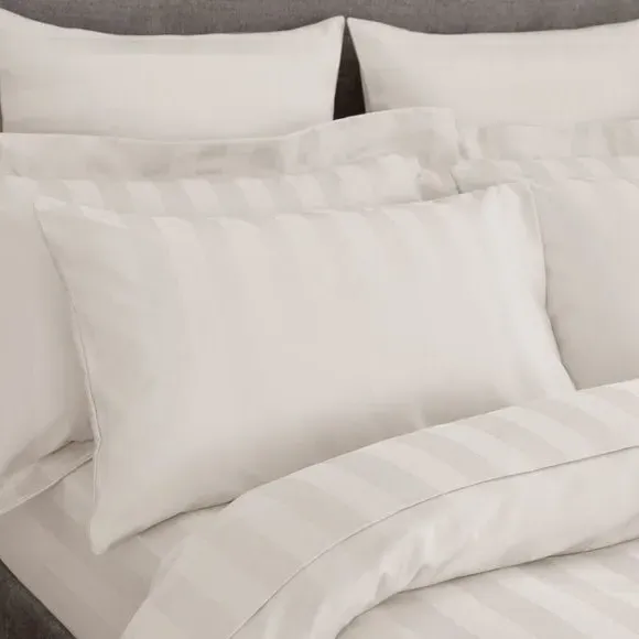 Standard Pillowcase Pair Stripe - Cream, Cotton image