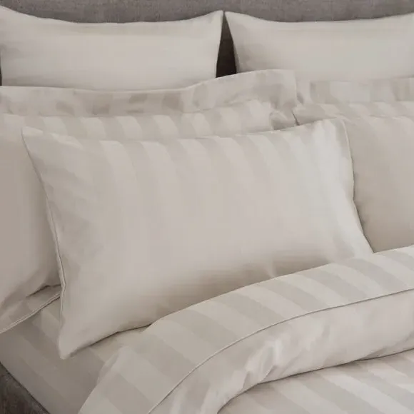 Standard Pillowcase Pair Stripe - Natural, Cotton