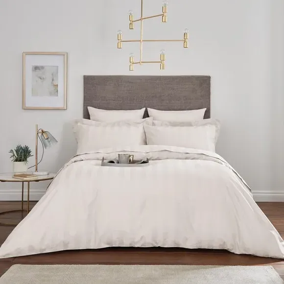 Stripe Duvet Cover 230 Thread Count - Cream image