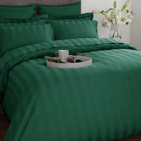 Stripe Duvet Cover 230 Thread Count - Emerald