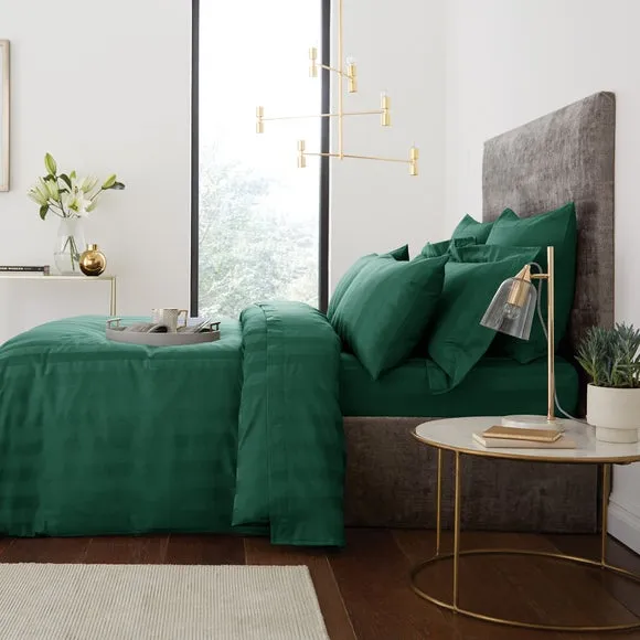 Stripe Duvet Cover 230 Thread Count - Emerald