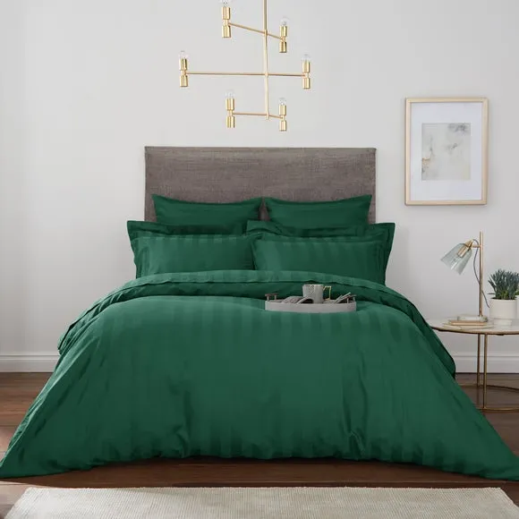Stripe Duvet Cover 230 Thread Count - Emerald
