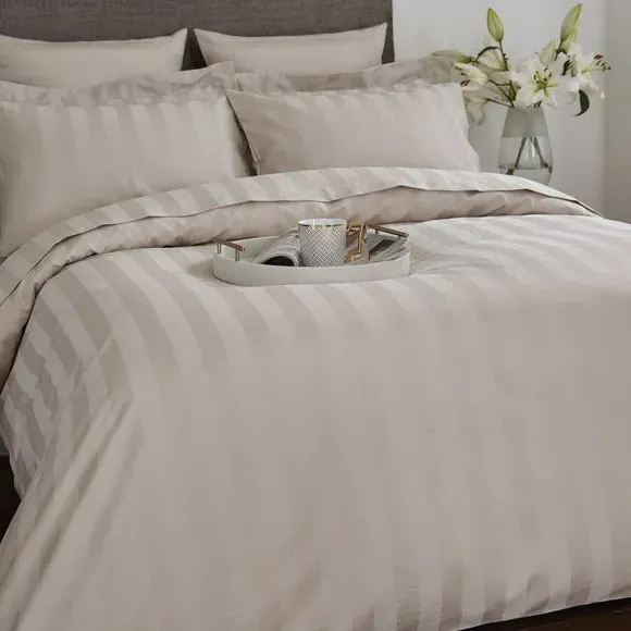 Stripe Duvet Cover 230 Thread Count - Natural