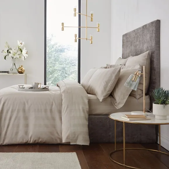 Stripe Duvet Cover 230 Thread Count - Natural