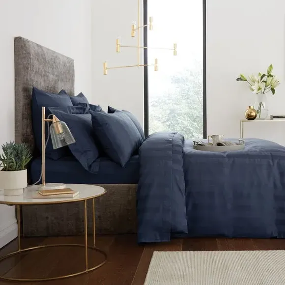 Stripe Duvet Cover 230 Thread Count - Navy