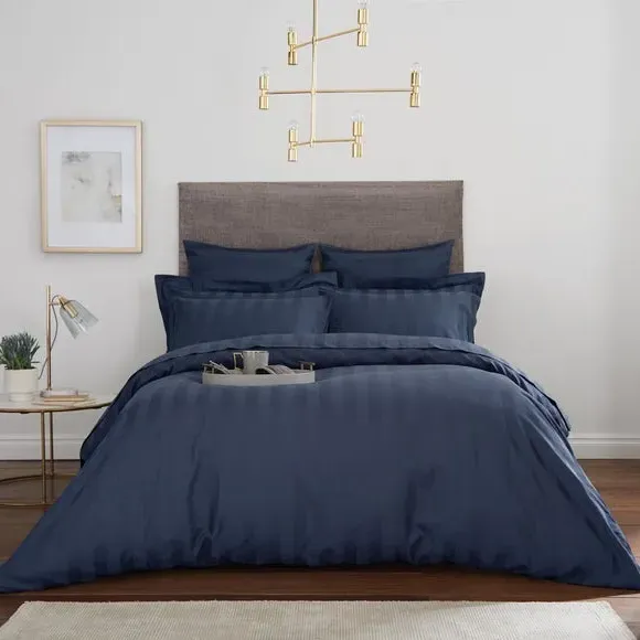 Stripe Duvet Cover 230 Thread Count - Navy