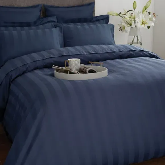 Stripe Duvet Cover 230 Thread Count - Navy