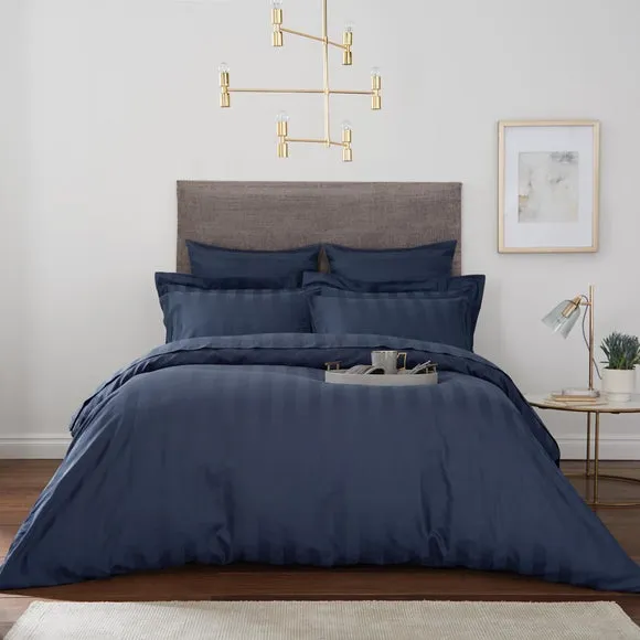 Stripe Duvet Cover 230 Thread Count - Navy