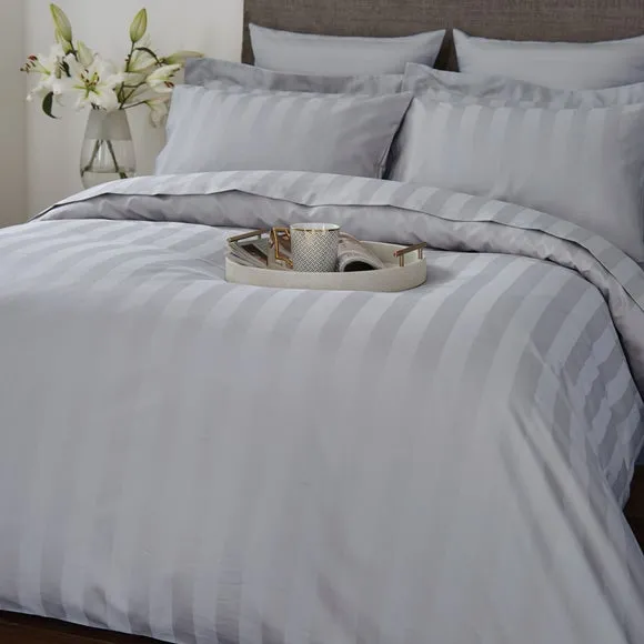 Stripe Duvet Cover 230 Thread Count - Silver