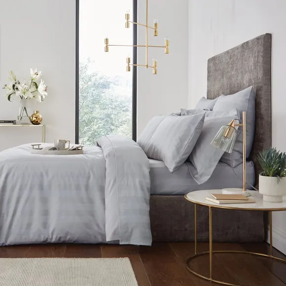 Stripe Duvet Cover 230 Thread Count - Silver