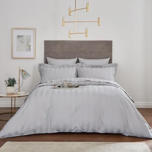 Stripe Duvet Cover 230 Thread Count - Silver