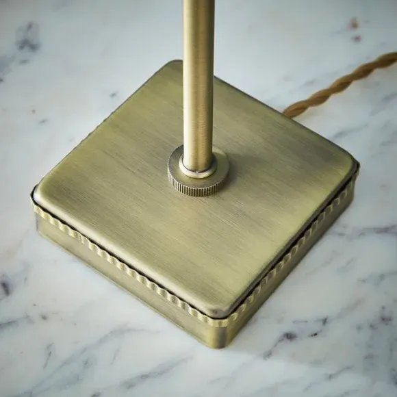 Table Lamp with Leaf Design - Champagne, Glass