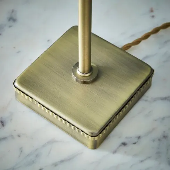 Table Lamp with Leaf Design - Smoke, Glass