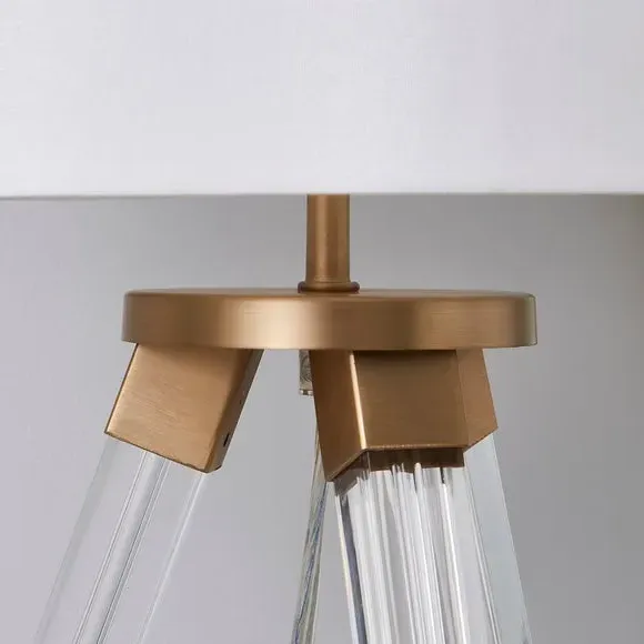 Tripod Table Lamp with Shade - Gold, Acrylic