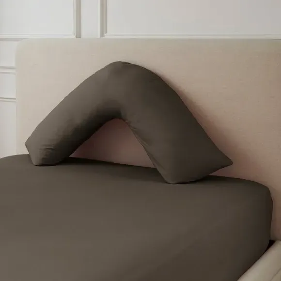 V-Shape Pillowcase 230 Thread Count - Brown, Cotton