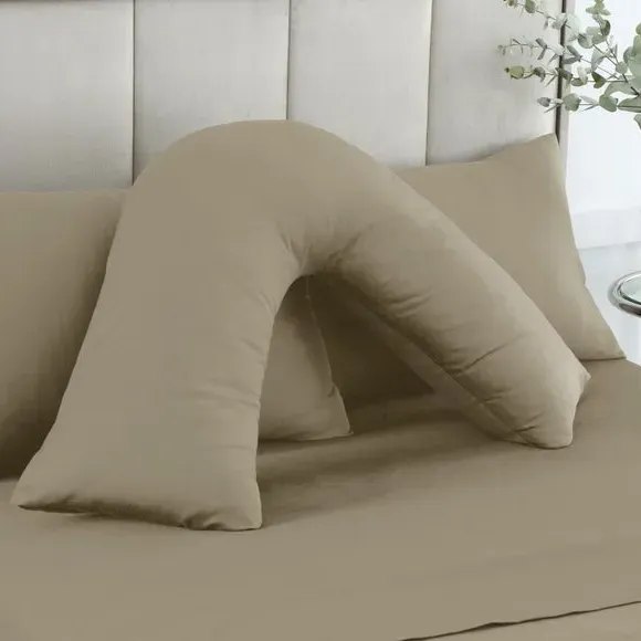 V-Shape Pillowcase 230 Thread Count - Pebble
