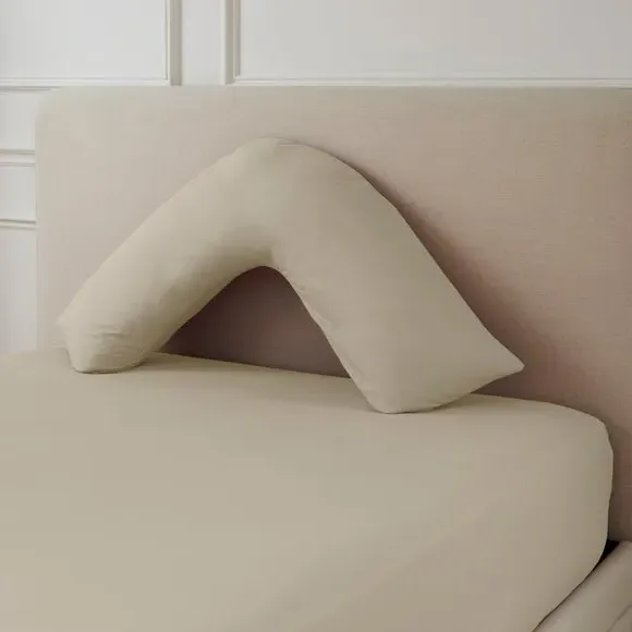 V-Shape Pillowcase 230 Thread Count - Sand, Cotton