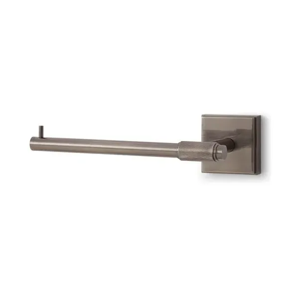 Wall Mount Toilet Roll Holder - Black Chrome
