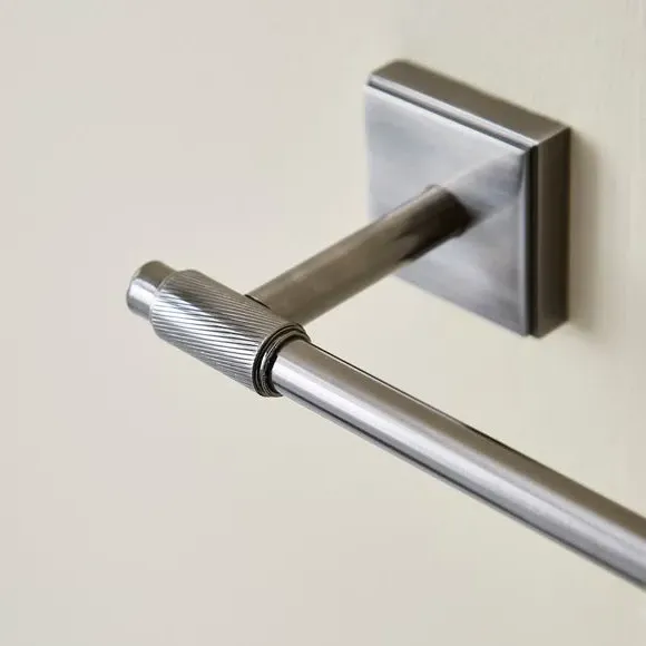 Wall-Mount Towel Rail - Black Chrome, Metal
