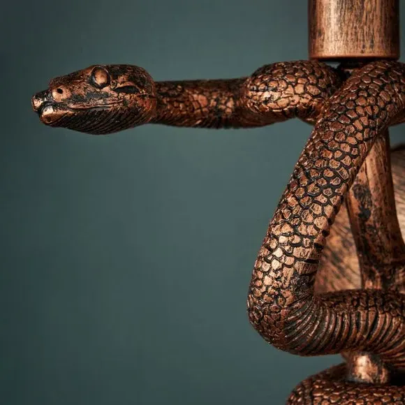 Snake Wall Light with Switch - Copper