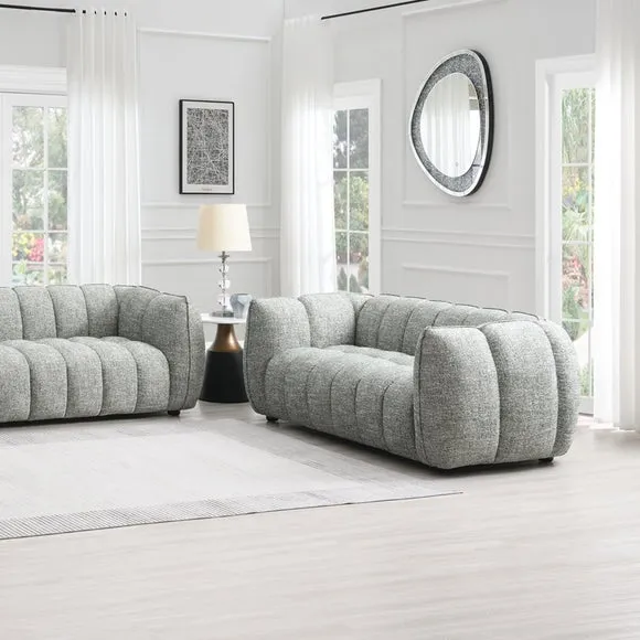 2-Seater Sofa Curved Design - Winter Moss, Chenille