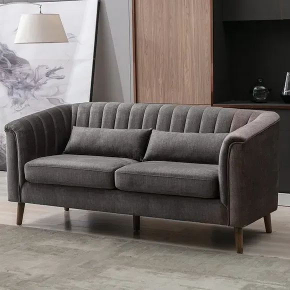 3-Seater Chesterfield Sofa - Graphite, Velvet image