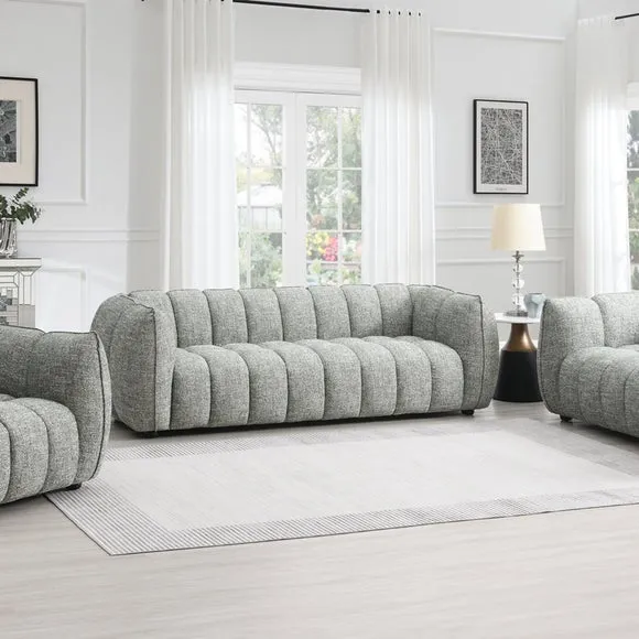 3-Seater Sofa Curved Design - Winter Moss, Chenille