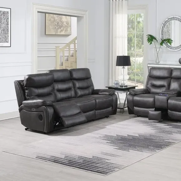 3-Seater Tech Recliner Sofa - Slate, Fabric