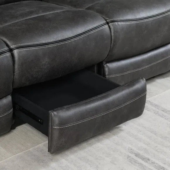 3-Seater Tech Recliner Sofa - Slate, Fabric